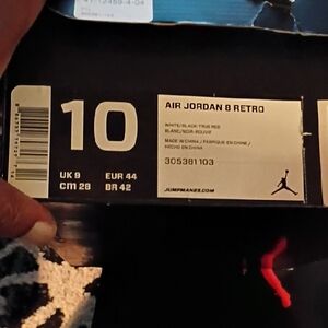 Jordan Air 8 Retro White Black True Red Sneakers